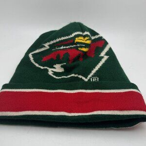Minnesota Wild Knit Beanie NHL CAPAMERICA Winter Hat Green Red Xcel Energy One